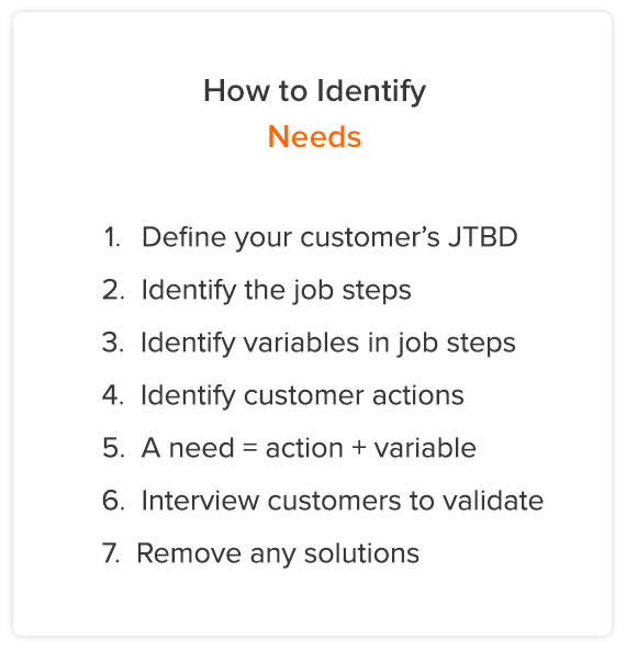 how to identify customer needs